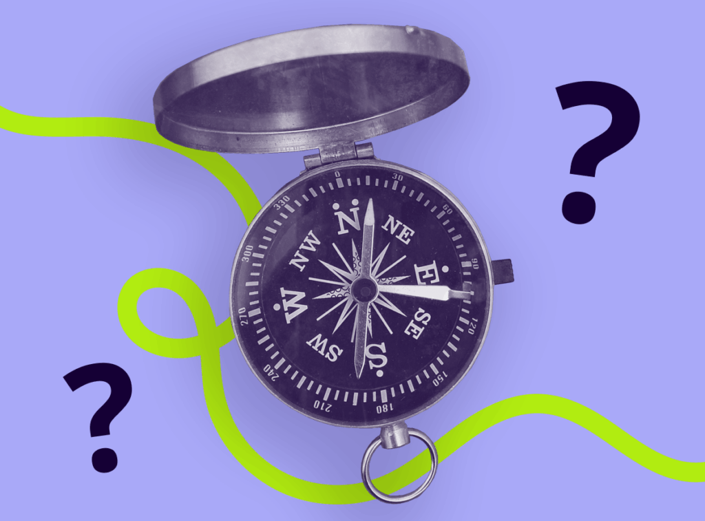 a transformation maps compass and question marks